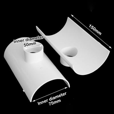 New PVC Tube Repair Patch Open Tee 50 75 110 Pipe Joint White Tube Connectors Home