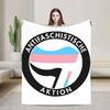 Antifaschistische Aktion Weiche Decken Camping Plüsch Überwurfdecke Flauschige Couch Sessel Flanell Tagesdecke Sofa Bettbezug