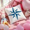 J-JEANNEAU logo Cushion Cover Pattern Printed Pillowcase for Living Room Sofa Cushion Cover & Bedroom Decor