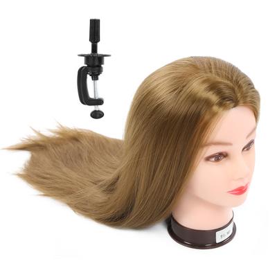 Mannequin Head Practice Manikin Cosmetology Doll Hairstyling Training Head with Hair