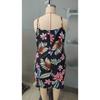 Women's Print Strap Plus-size Dress Adjustable Shoulder Strap V-neck Dress