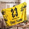 Custom Name Flannel Blanket,Central Cee Lightweight Warm Bed Blanket For Couch & Holiday Gift