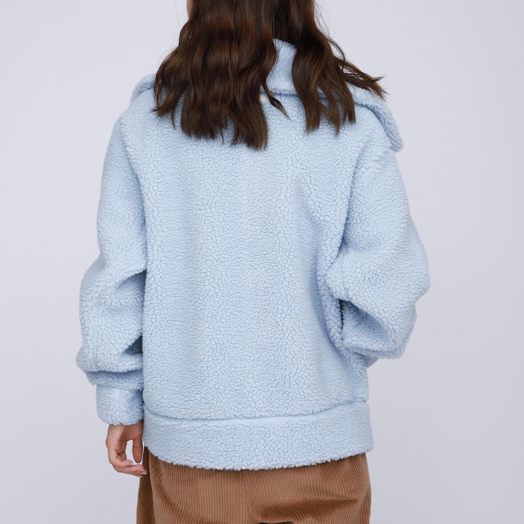 New MLB Dumble Velvet Jackets Unisex Haze Blue 3AJPF0316-50BLL