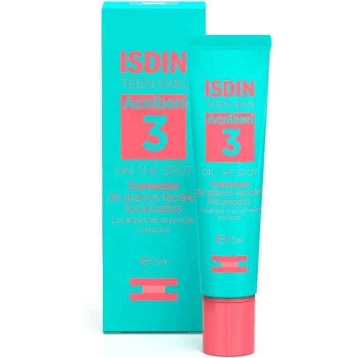 Gel Traitement Ciblé - ISDIN - ACNIBEN 3 - 15ml - Sans Parabène - Pour Tous Types de Peau