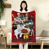 1PC Onepunch Man Patterned Flannel Blanket Suitable For All Seasons For Home Decor Warmth And Comfort Gifts Holiday Present