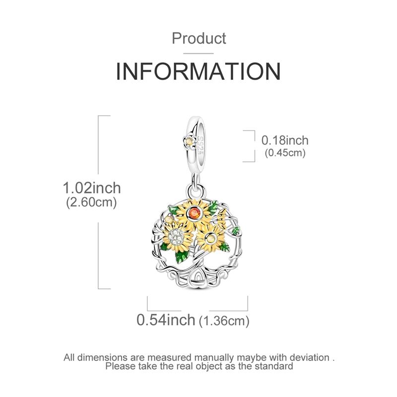 Copper Tree Of Life Charm Bead Fits Genuine Bracelets Necklaces Pendants Bead For Women Girl DoItYourself Gifts