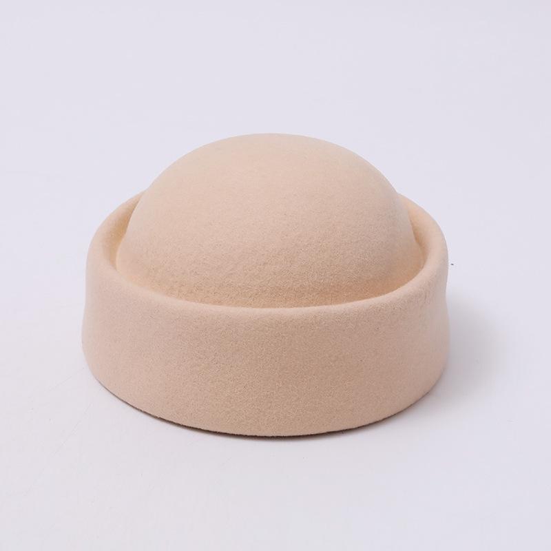 Cappello a scatola medica francese retrò in lana Hepburn autunno e inverno berretto letterario da ricchi vecchi cappello da hostess cappello a cilindro europeo e americano