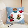 Cartoon DDinotaengs Cute cushion cover Pillow Case Plush Fabric Soft Double Sided Print Sofa Cushion Cover Throw Pillow Covers