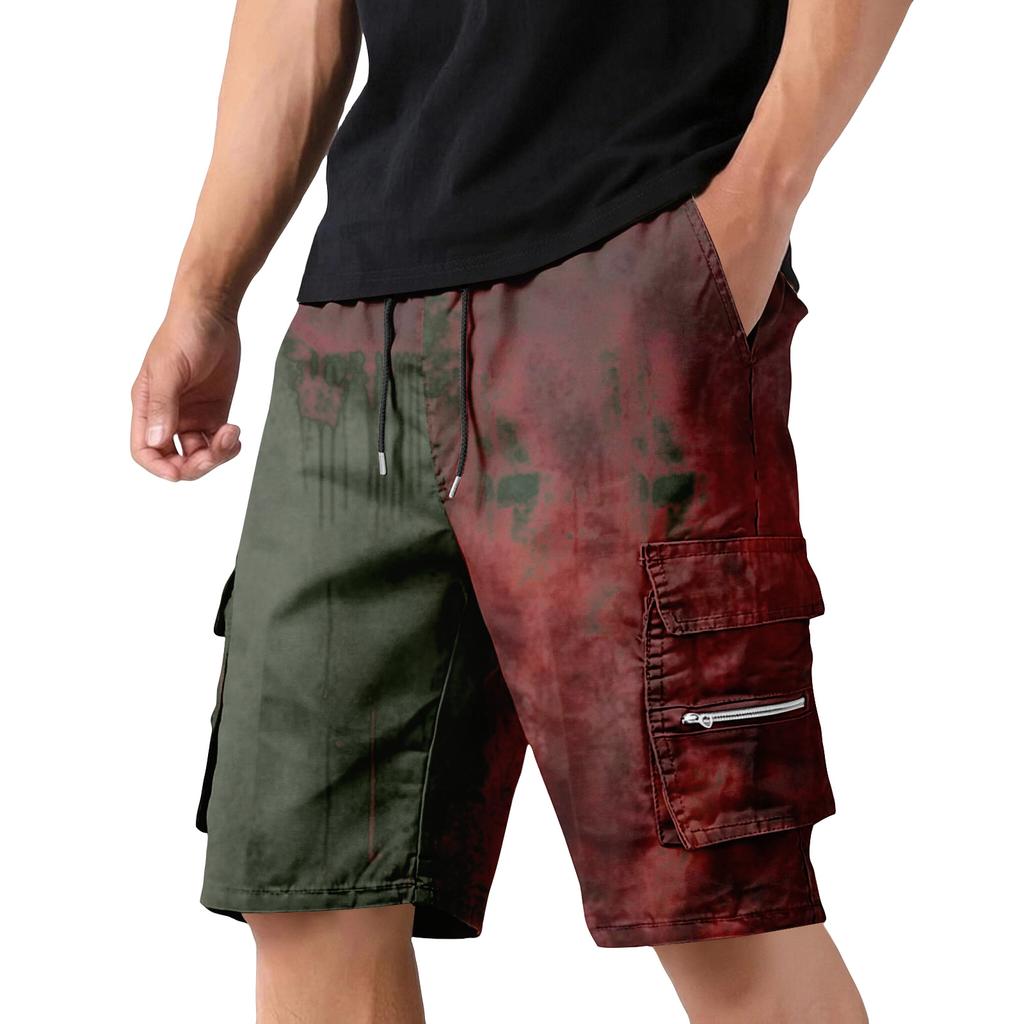 Men's Halloween Cargo Shorts with Pockets and Drawstring