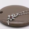 Direct Sales Korean Women'S Flower Pendant Necklace Simple Collarbone Chain Platinum-Plated Versatile Jewelry