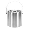 Ice Bucket with Lid 3L Stainless Steel Double Wall Insulated Ice Bucket Wine Drink Container Holder for Beer Cocktail