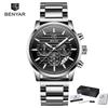 BENYAR Watches Men Top Luxury Brand Chronograph Sport Man Watch Military Leather Clock Quartz Wristwatch Relogio Masculino 5104