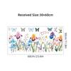 1Pc Watercolour Flower Butterflies Wall Stickers Children's Room Decor Home Essentials Bedroom Decoration Living Room Wall Decal