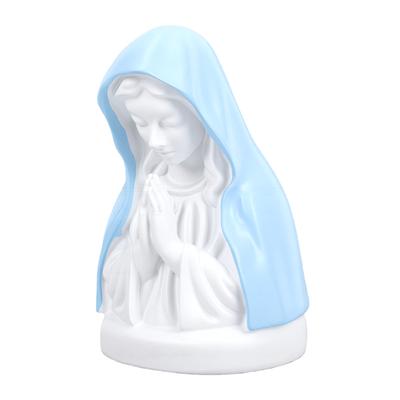 Virgin Mary Pray Night Light Resin Statue Desk Lamp for Bedside Table Bedroom Decoration