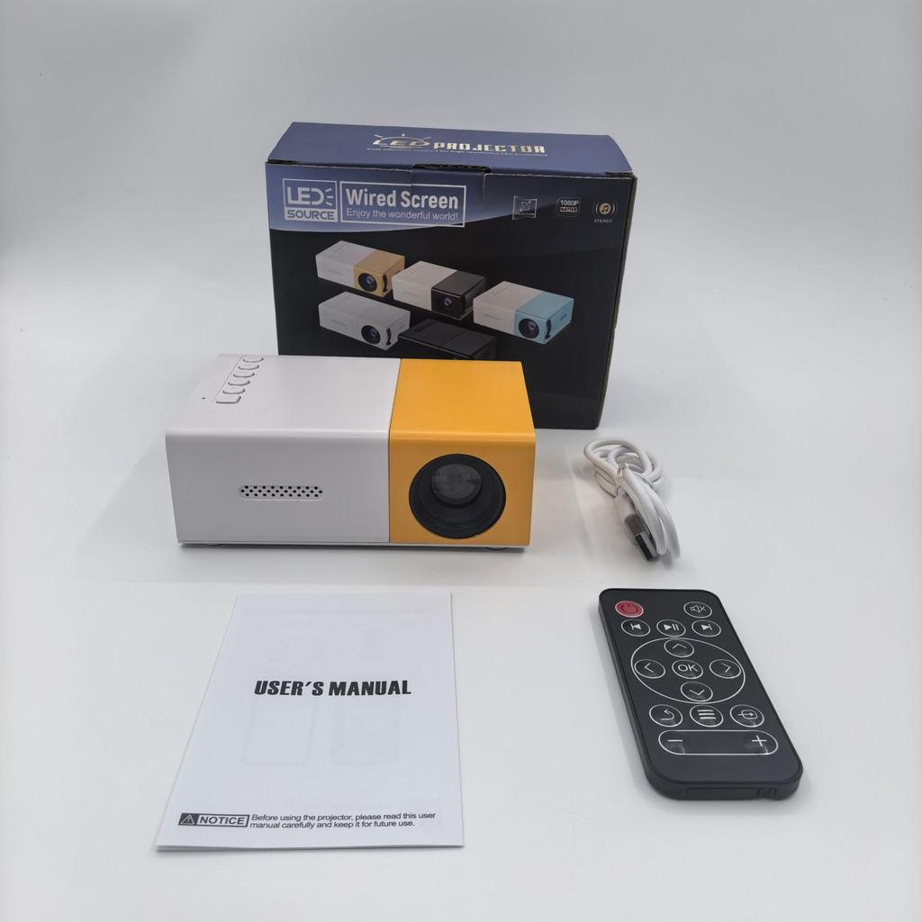 YG300S Mini Portable Projector for Kids and Home Entertainment, 1080p Support