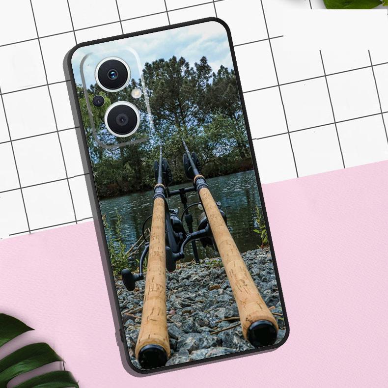 Carp Fishing Fish Case For OPPO Reno 13F 12F 11F 8T 7 8 10 11 12 13 Pro OPPO Find X8 X6 Pro X3 X5 Lite Cover