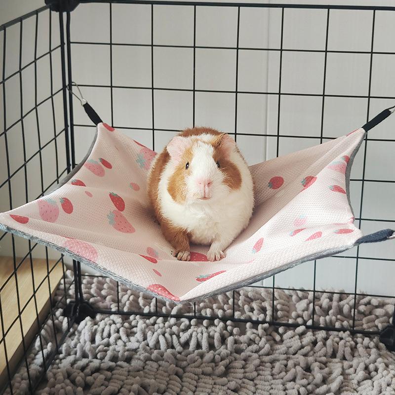 Lovely Hamster Hangable Hammock Single Layer Breathable Hammock Creative Cartoon Skin-Friendly Hammock Small Pet Supplies