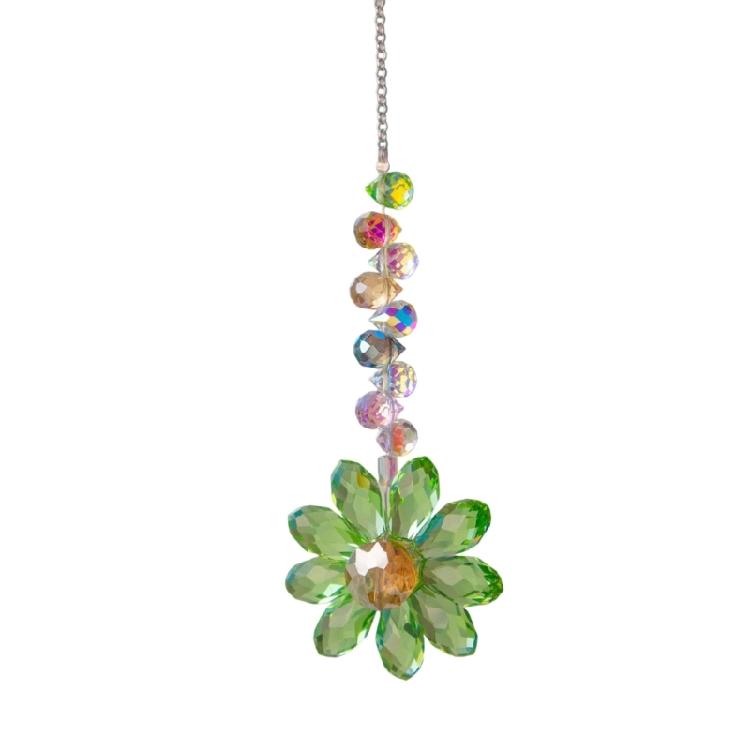 Crystal Rainbows Suncatchers, Hanging Crystals Sun Catchers for Window, Colorful Suncatchers with Sunflowers Pendants