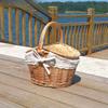 Handmade Wicker Willow Picnic Basket with Lid - Pastoral Style Storage and Fruit Basket