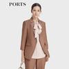 PORTS Women's Brick Red Terracotta Brown Casual Jacket