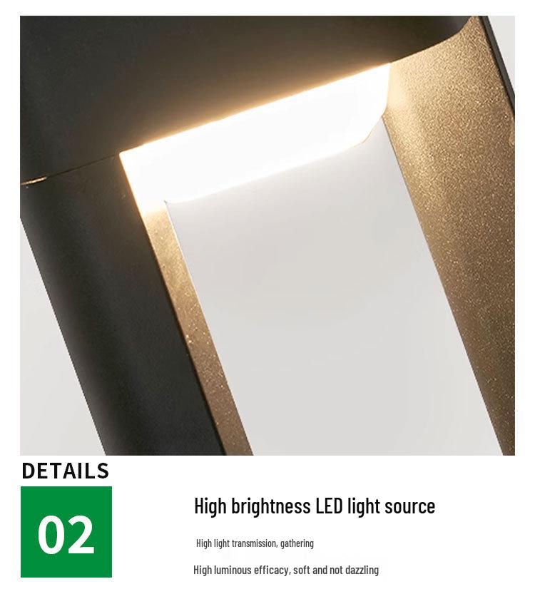 Solar-Powered Aluminum Minimalist Garden Light for Lawn, Villa, and Courtyard Lighting