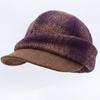 Retro versatile wool beret women's autumn and winter fashion warm ear protector hat British style baseball cap tide
