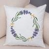Lavender Letter Cushion Cover Sofa Home Car Decoration Living Room Bedroom Pillowcase 45X45Cm Pillowcase