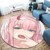 Franxx Round Area Rug Carpet Rug For Living Room Bedroom Sofa Playroom Decor Nonslip Floor Mat