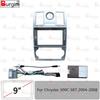 Car Radio Fascias Frame For Chrysler 300C SRT 2004-2008 9 Inch 2DIN Stereo Panel Wiring Harness Power Cord Cable Canbus Decoder