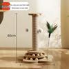 Sisal Rope Vertical Cat Scratcher: Wear-Resistant, Debris-Free Turntable & Teaser Toy for Kittens