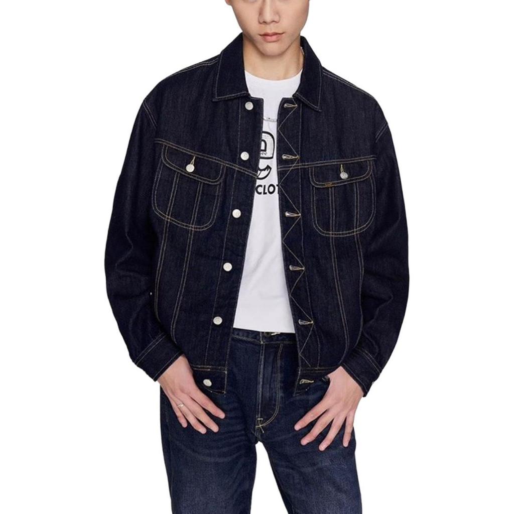 Solid Color Button-Down Pocket Long Sleeve Denim Jacket Men jackets LMT006568101291-898L00