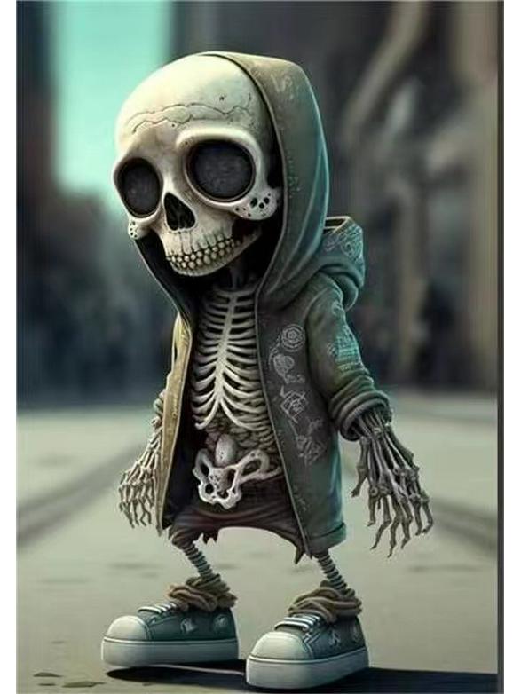 

Halloween Alien Skeleton Resin Ornament for Party and Garden Decor