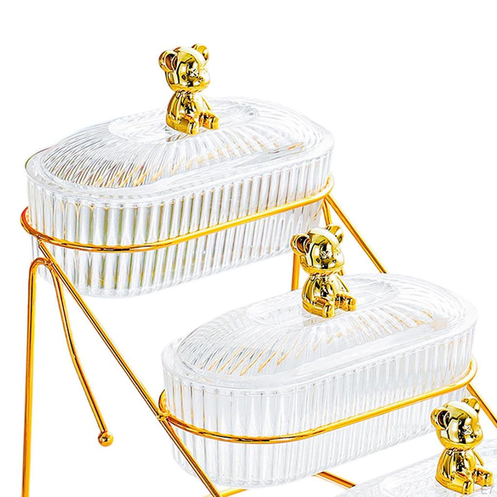Dessert Platter with Lid for Cakes And Dried Fruits Serving