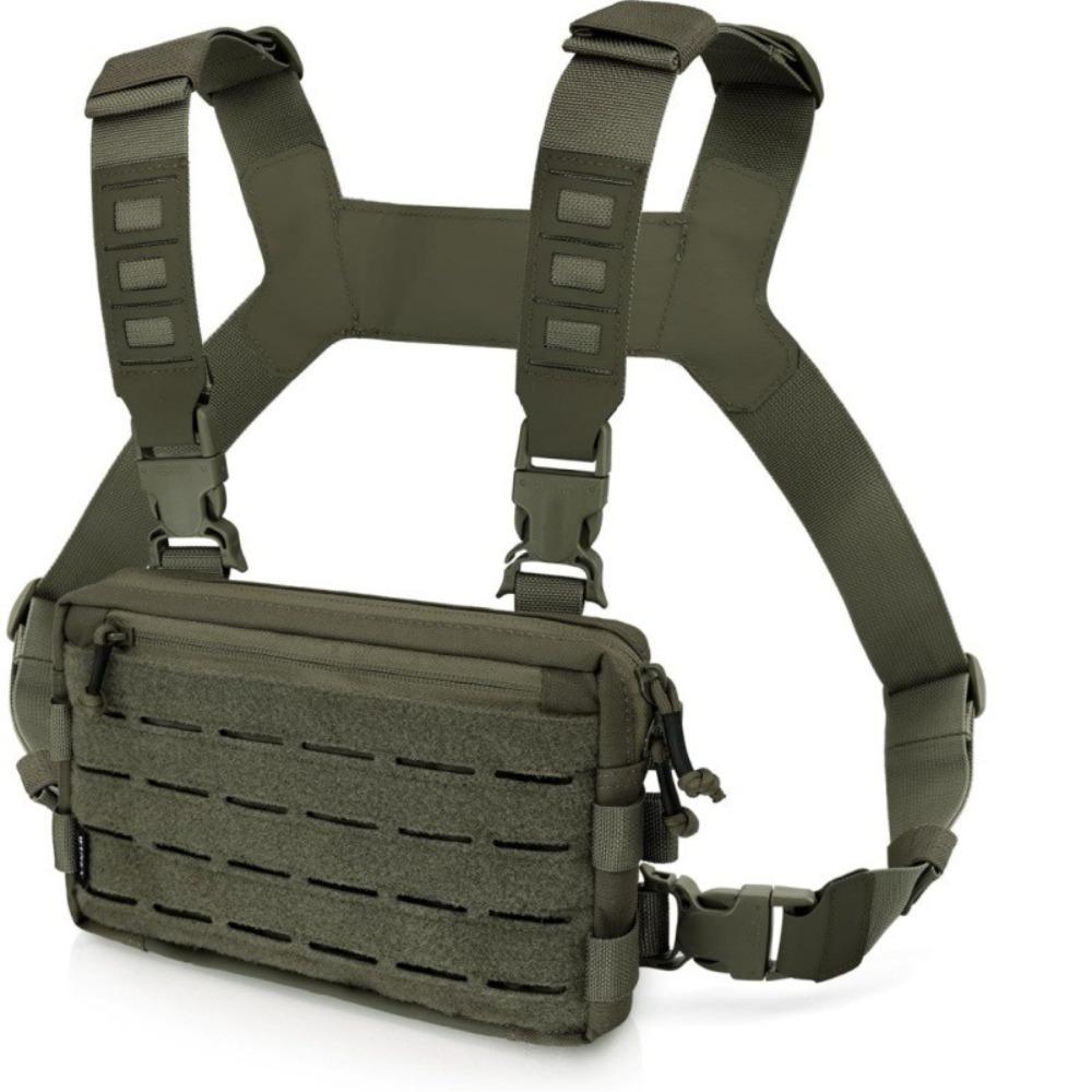 

New 1000D Nylon Men Chest Bag EDC Wear-resistant Hip-hop Streetwear Backpack Multiple Pockets Nylon Travel Chest Pack Camping