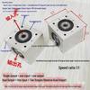57x57 Small Bevel Gear 90° Right Angle Converter, 1:1 Gear Ratio, Hexagonal D-Hole Shaft Keyway