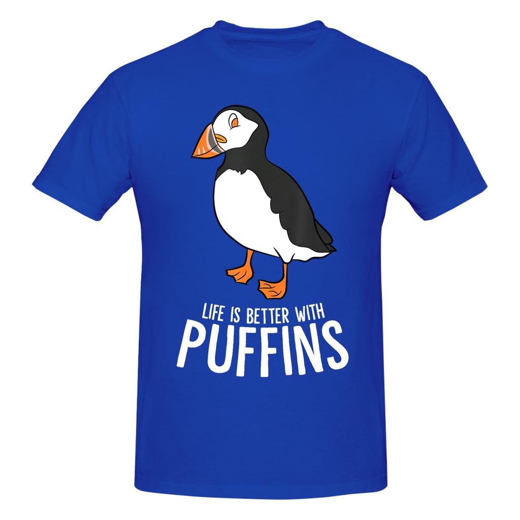 Stück Arktischer Vogel Lustig Baumwoll-T-Shirt Ich mag Papageientaucher Wirklich Oberteile T-Shirts Für Unisex