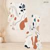 Women Plus Size Round Neck Three Quarter Sleeve Printed Flared Top And Flared Pants Two Piece Set