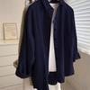 Korean Style Purple Corduroy Long Sleeve Casual Shirt Jacket