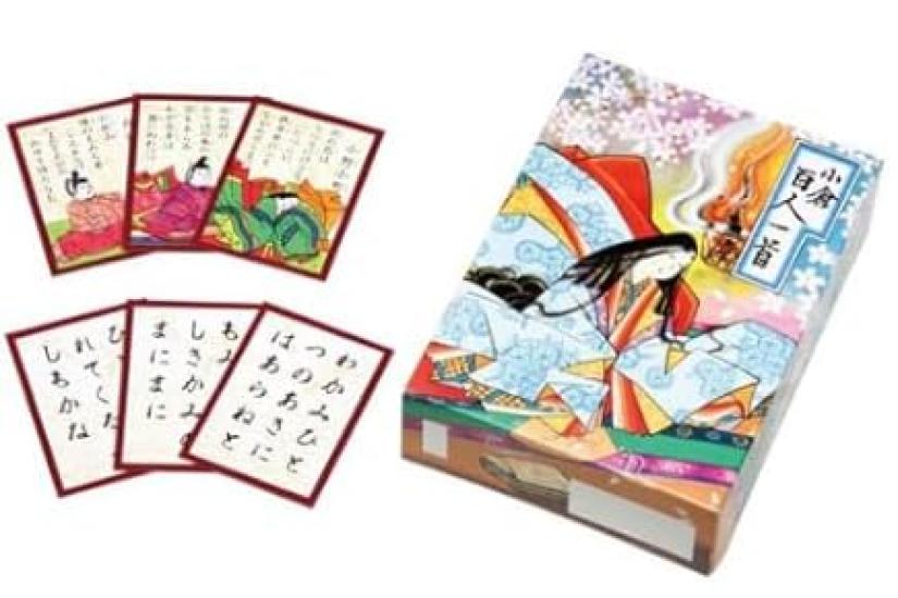 New Hyakunin Isshu Ogura Hyakunin Isshu Inubou Karuta Set with Bonus Paper Balloon Year's Games