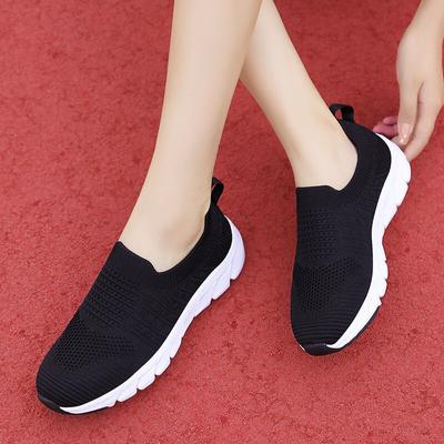 Mother Shoes Soft Sole One Pedal Old Beijing Cloth Shoes Breathable Mesh Soft Sole Middle-aged and Elderly Net Shoes Elderly Shoes Women