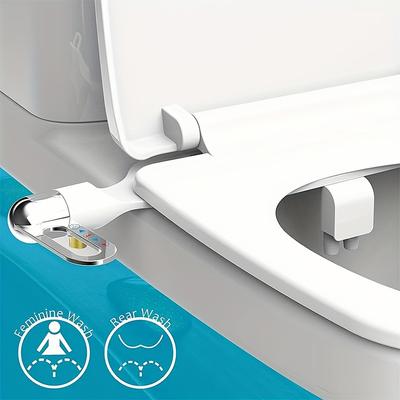 Non-Electric Bidet - Adjustable Spray Nozzle for Toilet Seat, Easy Install Hygienic Bathroom Accessory