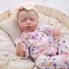 Lifelike 49cm Simulation Baby Rebirth Doll Open Mouth Soft Cloth Body Reborn Babies Doll Realistic 3D Painted Skin Newborn Dolls for Kids Holiday Gift
