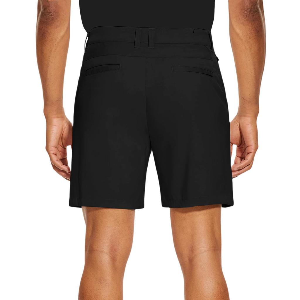Mens Casual Loose Fit Outdoor Sports Shorts Five Inch Golf Shorts with Pockets Zipper Closure Belt Loops
