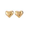 Love Glossy Earrings Do Not Fade Versatile Basic Course Simple Three-dimensional Earrings Fashion Temperament Niche Design Earrings