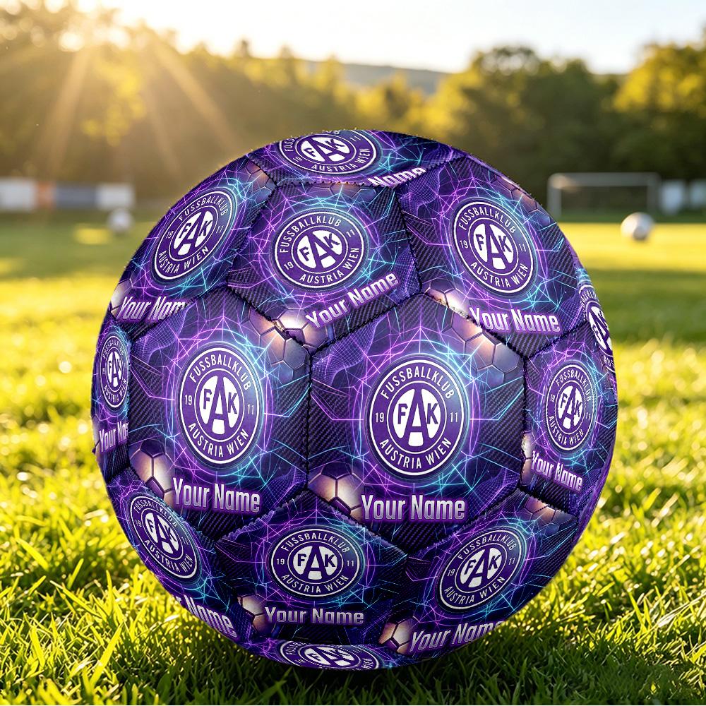 Personalized Size 5 Football Austria Wien FC Pattern Outdoor Game Sports Ball Gift