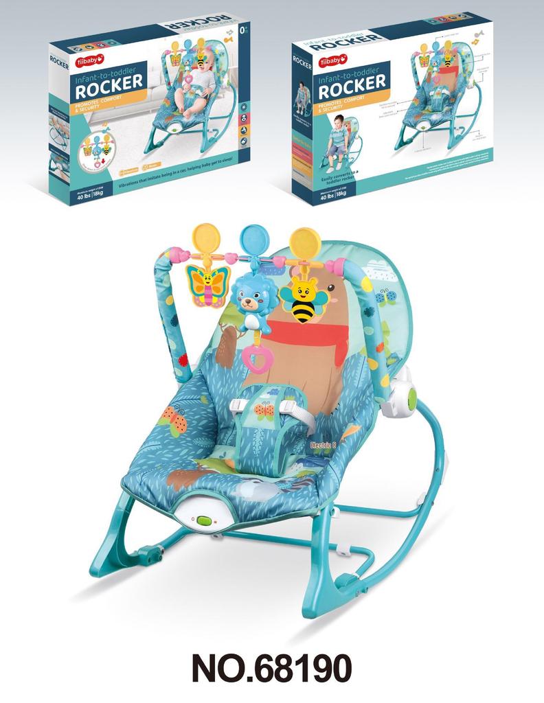 Multifunctional Baby Rocking Chair with Music and Vibration Soothing Cradle Bed