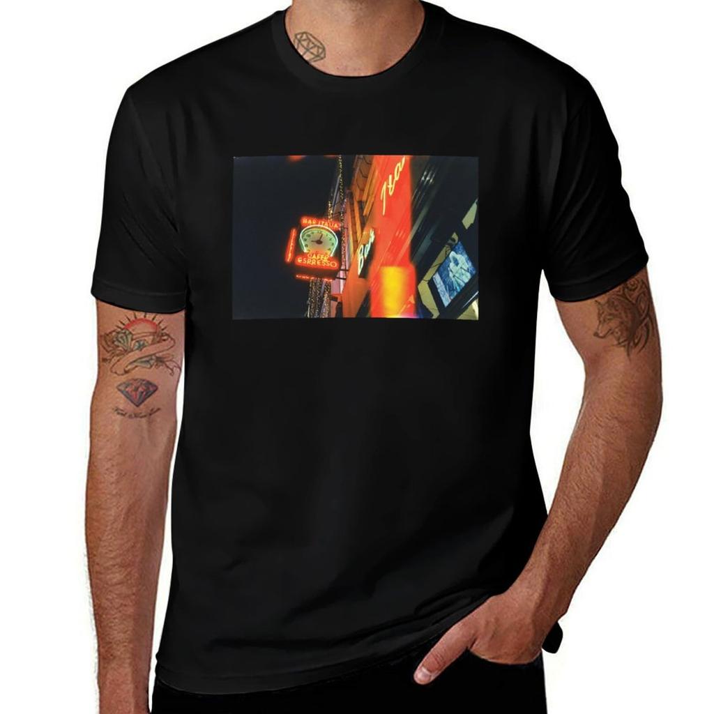 Bar Italia Neon Sign Tshirt Comfort Stretch Tee Shirt