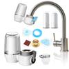 CMD Water Purifier, Faucet-Mounted Water Filter with 3 Filter Cores, Removes 12 Substances (Chlorine, Fluoride, Water), Water Saving, Dual Mode Switch