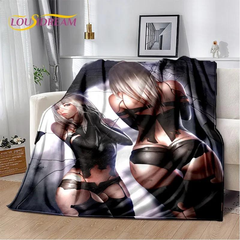 Seksikas pitsist iludustüdruk daam koomiksianime tegelase tekk, pehme visketekk koduks magamistupp voodi diivan piknik kontorikate kingitus