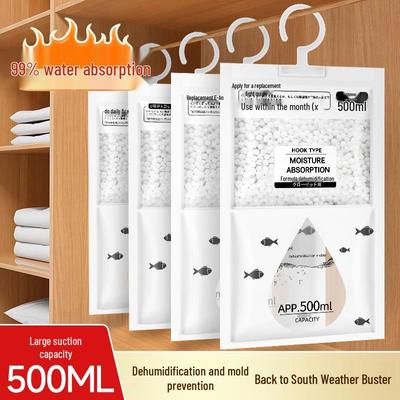 Large Capacity Hanging Dehumidifying Bag & Box - Recyclable, Anti-Mold Desiccant for Home Use